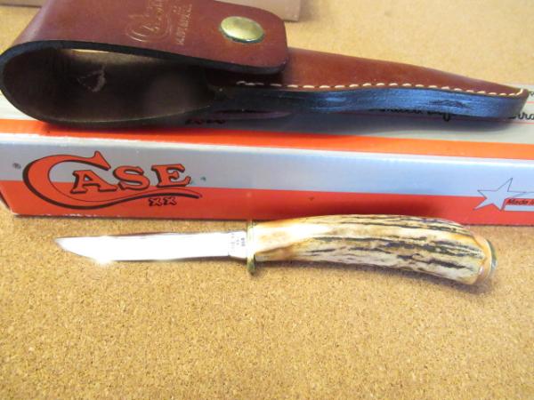 Case XX 1984 Stag Handle Fixed Blade Pattern # M 5 Finn Case XX 1984 Stag Handle Fixed Blade Pattern # M 5 Finn