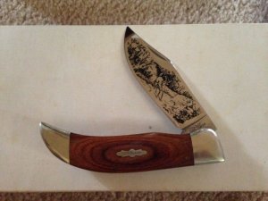 Star Deer Slayer hand-crafted 3330 Hi-stainless steel knife with wooden handle and box 