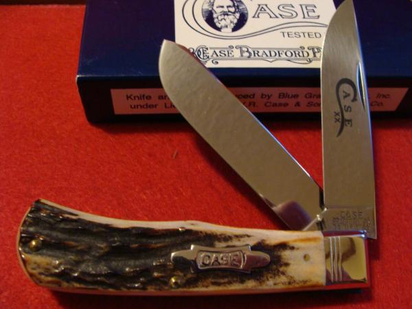 Case Classic Jumbo Trapper 5223 -1 of 223 with Beautiful Highly Textured Stag & Case Bowtie Shield