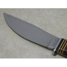 Jean Case Cut. Co. Little Valley NY Stacked Leather Fixed Blade Sheath Knife