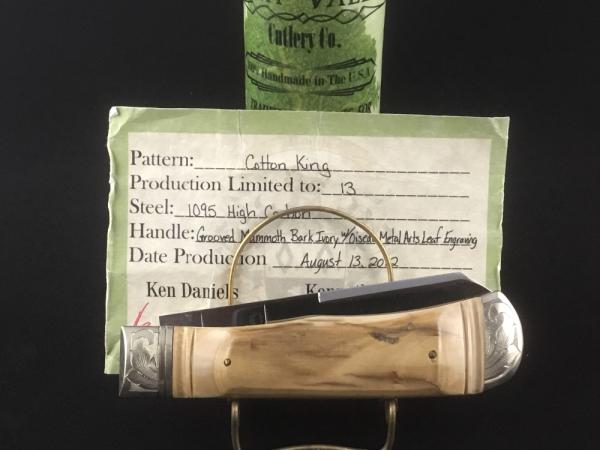 Tuna Valley 2012 Cotton King Grooved Mammoth Bark Ivory w/ Oiseau Metal Arts Leaf Engraving 1 of 13 Tuna Valley 2012 Cotton King Grooved Mammoth Bark Ivory w/ Oiseau Metal Arts Leaf Engraving 1 of 13