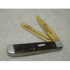 Case USA 1985 Great American Statesman John F. Kennedy 6254 Bone Trapper Knife & Coin in Box Case USA 1985 Great American Statesman John F. Kennedy 6254 Bone Trapper Knife & Coin in Box