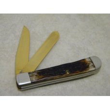 Case USA 1985 Great American Statesman John F. Kennedy 6254 Bone Trapper Knife & Coin in Box Case USA 1985 Great American Statesman John F. Kennedy 6254 Bone Trapper Knife & Coin in Box