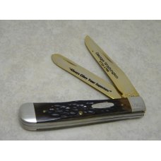 Case USA 1986 Great American Statesman George Washington 6254 Bone Trapper Knife & Coin in Box 