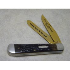 Case USA 1986 Great American Statesman Franklin D. Roosevelt 6254 Bone Trapper Knife & Coin in Box 
