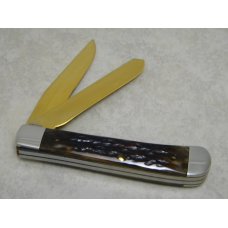 Case USA 1986 Great American Statesman Franklin D. Roosevelt 6254 Bone Trapper Knife & Coin in Box 