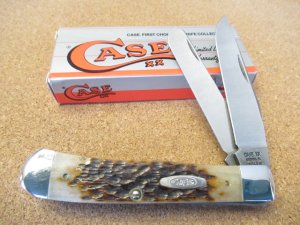 1992 Case XX Bone Handle Trapper Pattern # 6254 SS Satin Finish Blades