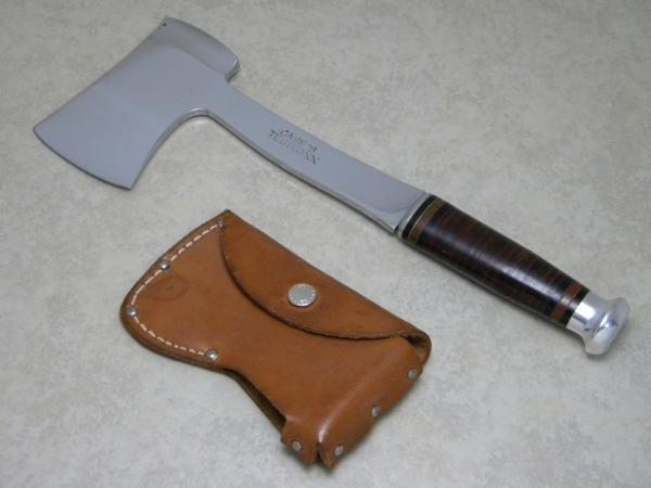 Case's Tested XX 1932-1940 Stacked Leather Handle Axe & Sheath Case's Tested XX 1932-1940 Stacked Leather Handle Axe & Sheath