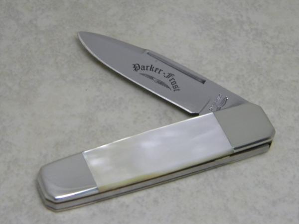 Parker Frost Japan Genuine Mother of Pearl 1 Blade Coffin Jack Knife Parker Frost Japan Genuine Mother of Pearl 1 Blade Coffin Jack Knife