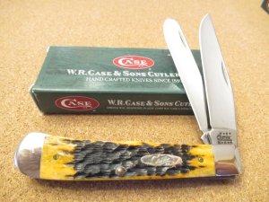 2001 Case XX Autumn Bone Handle  Trapper Pattern # 6254 SS