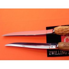 Vintage, J.A. Henckels Friodur Set of 2 Steak Knives, Made in Solingen Germany & Stag Handles -Rare!