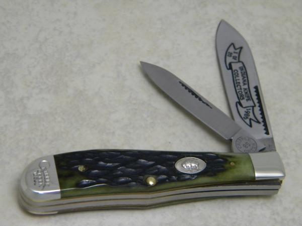 Cripple Creek USA by Bob Cargill Green Bone Dogleg Jack Knife 1985 Indiana Knife Collectors 1 of 20 Cripple Creek USA by Bob Cargill Green Bone Dogleg Jack Knife 1985 Indiana Knife Collectors 1 of 20