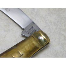 I* X.L. George Wostenholm Sheffield England Brass TYNE Hawkbill Pruning Knife I* X.L. George Wostenholm Sheffield England Brass TYNE Hawkbill Pruning Knife