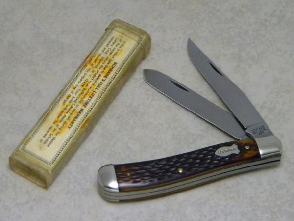 Schrade NY USA 293 Jigged Delrin Trapper Knife in Tube Schrade NY USA 293 Jigged Delrin Trapper Knife in Tube