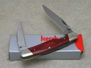 Kershaw KAI Japan Wood 4380 Double Cross Easy Open Linerlock Knife in Box
