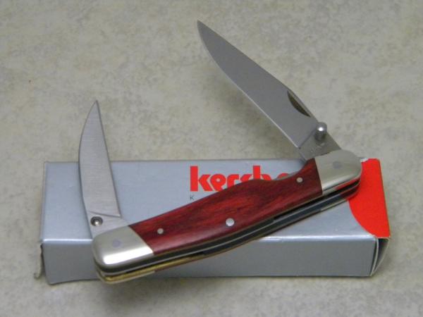 Kershaw KAI Japan Wood 4380 Double Cross Easy Open Linerlock Knife in Box