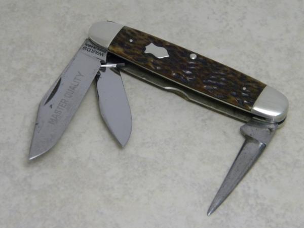 Wards Made in USA 450 Jigged Bone "Master Quality" Punch Blade Cattle Stockman Knife 
