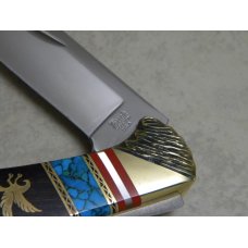 Buck Custom USA David Yellowhorse 112 Ranger Folding Lockback Knife in Box
