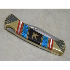 Buck Custom USA David Yellowhorse 112 Ranger Folding Lockback Knife in Box Buck Custom USA David Yellowhorse 112 Ranger Folding Lockback Knife in Box