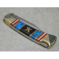 Buck Custom USA David Yellowhorse 112 Ranger Folding Lockback Knife in Box