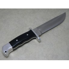 Buck 124 USA Black Micarta Frontiersman Fixed Blade Hunting Sheath Knife c.1968-1973 Buck 124 USA Black Micarta Frontiersman Fixed Blade Hunting Sheath Knife c.1968-1973
