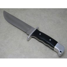 Buck 124 USA Black Micarta Frontiersman Fixed Blade Hunting Sheath Knife c.1968-1973 Buck 124 USA Black Micarta Frontiersman Fixed Blade Hunting Sheath Knife c.1968-1973