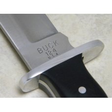 Buck 124 USA Black Micarta Frontiersman Fixed Blade Hunting Sheath Knife c.1968-1973 Buck 124 USA Black Micarta Frontiersman Fixed Blade Hunting Sheath Knife c.1968-1973