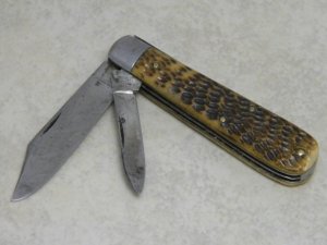 Schrade Cut. Co. Walden NY USA Peachseed Bone Medium Jack Knife c.1903-1948