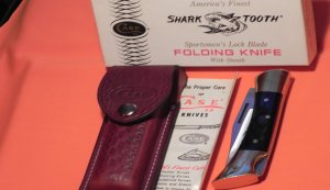 1981 Case xx Shark Tooth Folding Hunter P197 L SSP  Knife w/ Sheath, Instructions and Orig Box - NOS