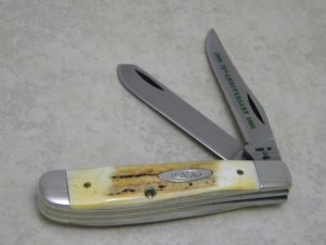 Case XX SS USA 10 Dot (1980) 75th Anniversary Stag 5207 SP SSP Mini Trapper Knife