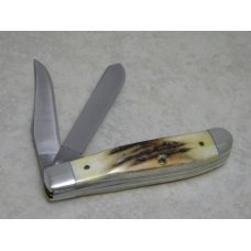 Case XX SS USA 10 Dot (1980) 75th Anniversary Stag 5207 SP SSP Mini Trapper Knife Case XX SS USA 10 Dot (1980) 75th Anniversary Stag 5207 SP SSP Mini Trapper Knife