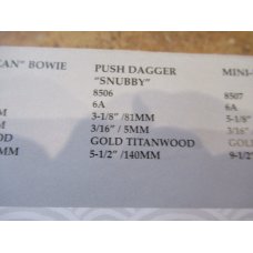 AL-Mar Push Dagger Early 80's Model 8506 Snubby