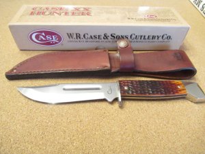 1998 Case XX  Chestnut Bone Handle Fixed Blade Pattern # 647-5