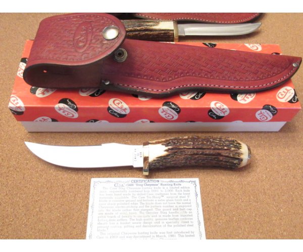 Case XX Fixed Blade Knife Pattern 5400 Stag Handle Cheyenne Limited