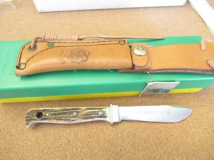1983 Puma  Stag Handle Hunters Pal  Fixed Blade  Model 6397  