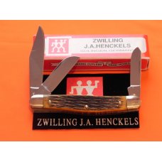 J A Henckels (HK-3-FOI) Stockman Pocket Knife with (Fossil?) Bone Handles -Comes New in Original Box J A Henckels (HK-3-FOI) Stockman Pocket Knife with (Fossil?) Bone Handles -Comes New in Original Box
