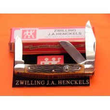 J A Henckels (HK-3-FOI) Stockman Pocket Knife with (Fossil?) Bone Handles -Comes New in Original Box J A Henckels (HK-3-FOI) Stockman Pocket Knife with (Fossil?) Bone Handles -Comes New in Original Box