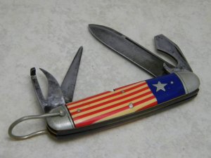 Remington UMC R3335 Red White & Blue Flag Scout Utility Knife c.1921-1924