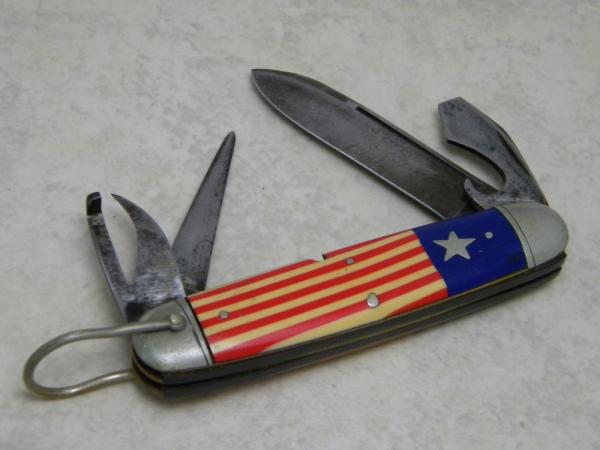 Remington UMC R3335 Red White & Blue Flag Scout Utility Knife c.1921-1924