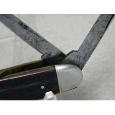 Vintage J.A. Henckels Germany Genuine Stag Split Backspring Whittler Knife - All Blades Stamped Vintage J.A. Henckels Germany Genuine Stag Split Backspring Whittler Knife - All Blades Stamped