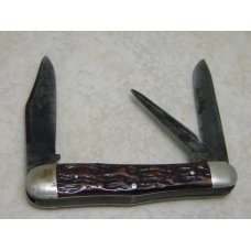 Vintage E.C. Simmons Keen Kutter St. Louis MO Beautiful Bone Punch Blade 3 Backspring Whittler Knife