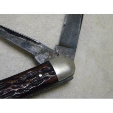 Vintage E.C. Simmons Keen Kutter St. Louis MO Beautiful Bone Punch Blade 3 Backspring Whittler Knife