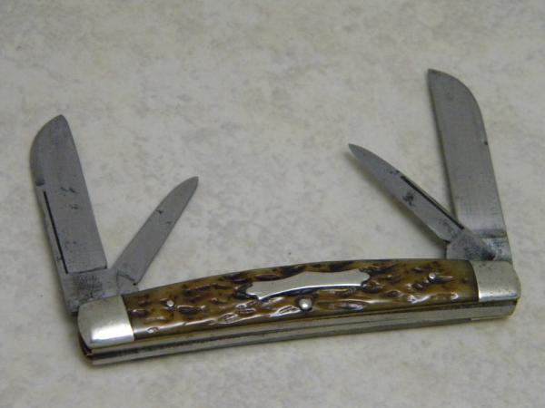 Vintage H. Boker & Co.'s Improved Cutlery Bone 4 Tree Medium Congress Knife c.1869-1914 Vintage H. Boker & Co.'s Improved Cutlery Bone 4 Tree Medium Congress Knife c.1869-1914