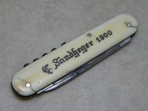 Vintage J.A. Henckels Solingen Germany Genuine Ivory Corkscrew Knife