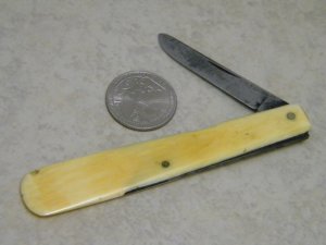 Vintage J.A. Henckels Genuine Ivory Budding or Grafting Knife c.1800's