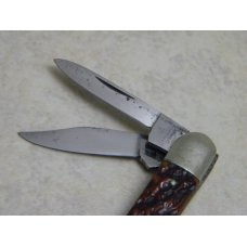 Vintage J.A. Henckels Germany Beautiful Bone Split Backspring Whittler Knife - All Blades Stamped Vintage J.A. Henckels Germany Beautiful Bone Split Backspring Whittler Knife - All Blades Stamped