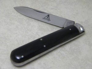 Vulcan T Ellin & Co. Sheffield Genuine Black Horn Large Single Blade Jack Knife c.1846-1944