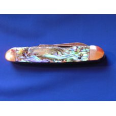Bear & Son Cutlery "Custom Edition" Whittler with Abalone Handles and Damascus Blades - #45 of 250 Bear & Son Cutlery "Custom Edition" Whittler with Abalone Handles and Damascus Blades - #45 of 250
