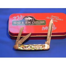 Bear & Son Cutlery "Custom Edition" Whittler with Abalone Handles and Damascus Blades - #45 of 250 Bear & Son Cutlery "Custom Edition" Whittler with Abalone Handles and Damascus Blades - #45 of 250