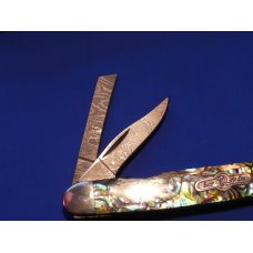 Bear & Son Cutlery "Custom Edition" Whittler with Abalone Handles and Damascus Blades - #45 of 250 Bear & Son Cutlery "Custom Edition" Whittler with Abalone Handles and Damascus Blades - #45 of 250